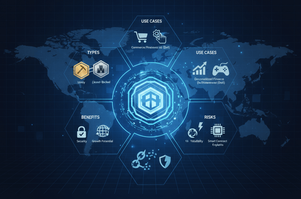 Image of Crypto Token Explained: What Crypto Tokens Are, Types, Use Cases, Benefits, and Risks in InvestKrypto